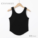 1829彈性羅紋U領圓襬背心